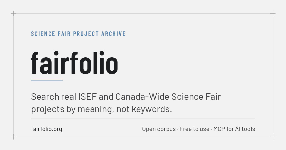 1,745 Plant Sciences science fair projects · Fairfolio
